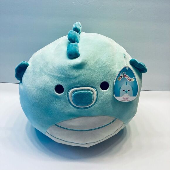 Squishmallow 12" Sheldon Seahorse Teal Soft Plush NWT KellyToy‎  S12-#346 - Picture 1 of 7